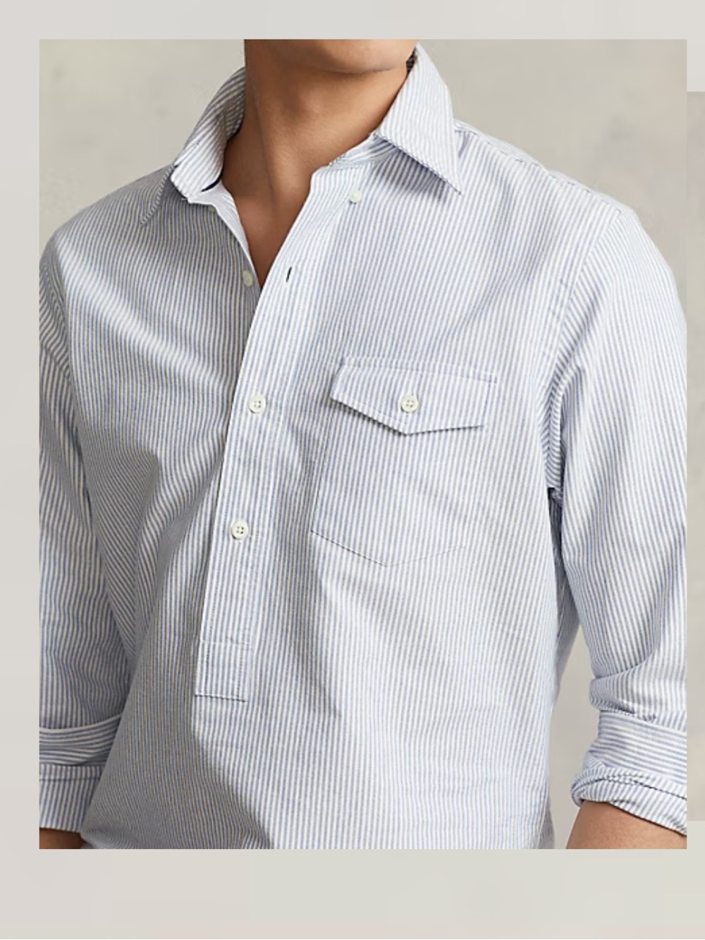 NEW polo Ralph Lauren custom fit popover oxford shirt